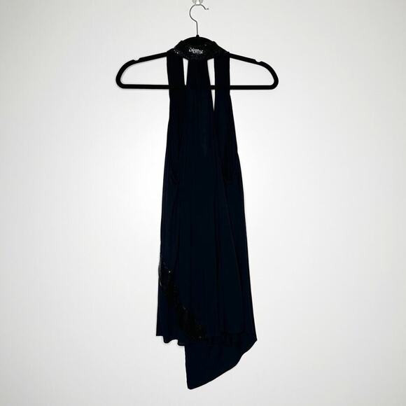 Haute Hippie Draped Jersey Link Tank Women's Black Size Large - Picture 4 of 6